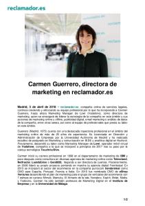 Carmen Guerrero, directora de marketing en