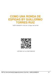 COMO UNA RONDA DE ESPIGAS BY GUILLERMO TORRES RUIZ
