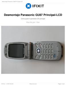 Desmontaje Panasonic GU87 Principal-LCD