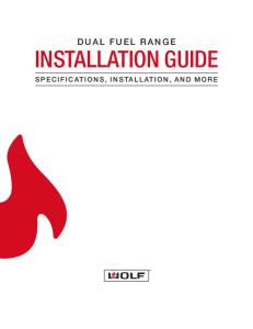 installation guide - SubZero Wolf