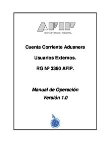 Manual cuenta corriente - AFIP