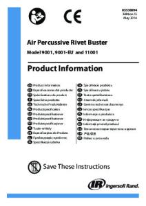 Product Information, Air Percussive Rivet Buster - Ingersoll Rand
