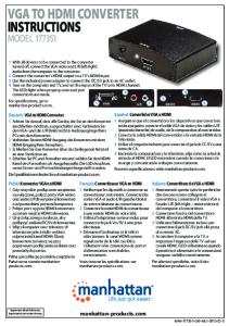 vga to hdmi converter instructions - Manhattan Products